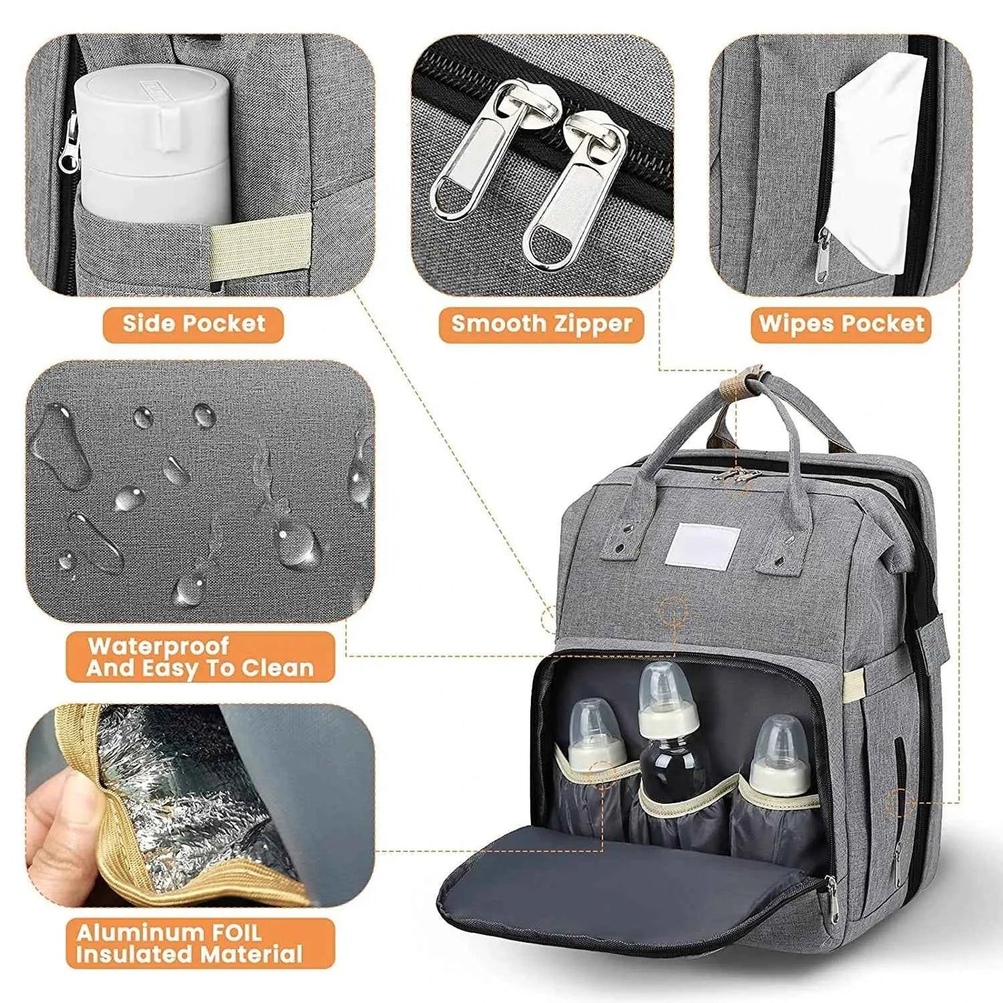 Portable Diaper Bag Crib - Multi-Function Folding Crib for On-the-Go Parents