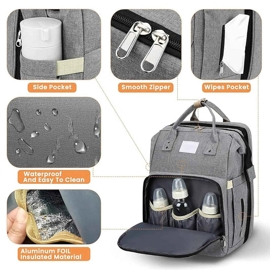 Portable Diaper Bag Crib - Multi-Function Folding Crib for On-the-Go Parents
