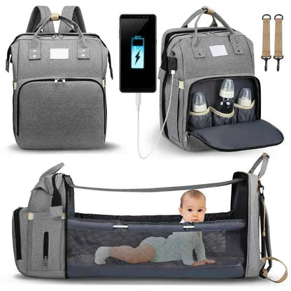 Portable Diaper Bag Crib - Multi-Function Folding Crib for On-the-Go Parents