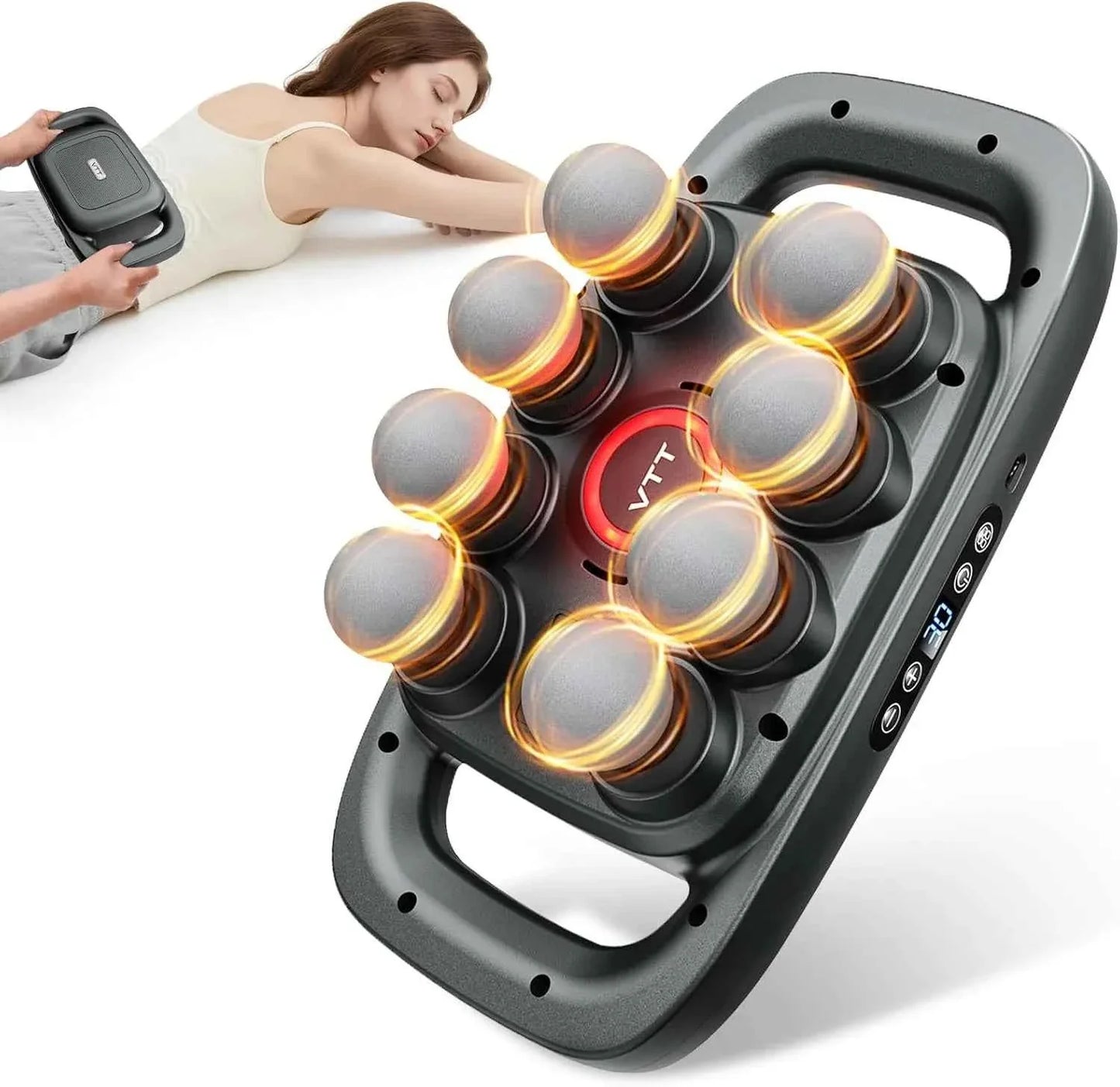 8 Head Massage Gun for Ultimate Back, Shoulders, Legs, & Muscle Pain Relief