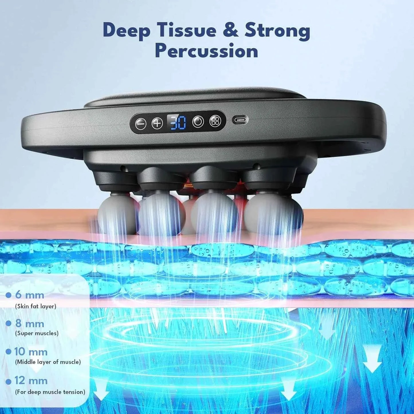 8 Head Massage Gun for Ultimate Back, Shoulders, Legs, & Muscle Pain Relief