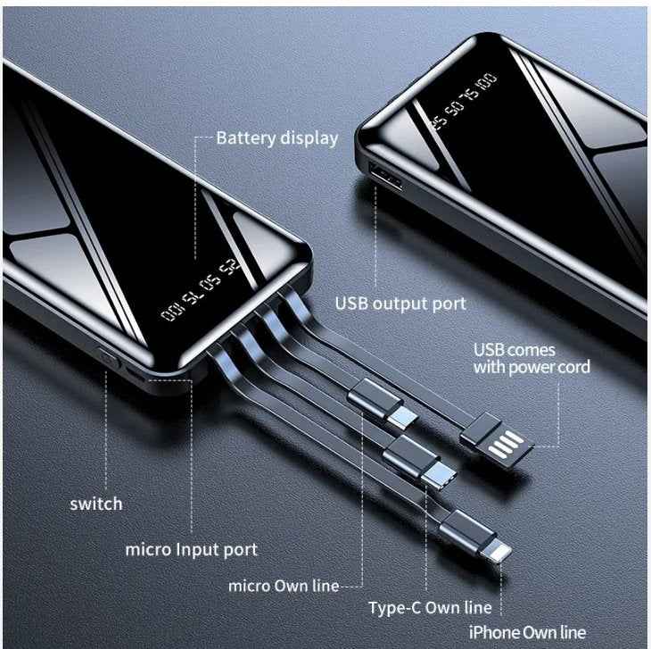 4-in-1 Power Bank: Ultimate Charging Solution for Your Devices