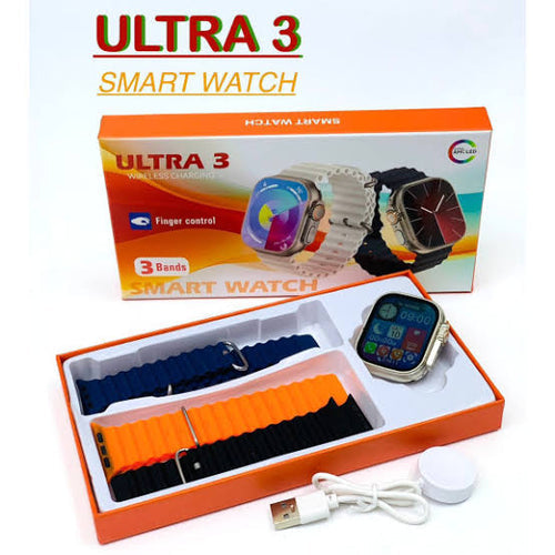 ultra 3 bluetooth calling smart watch with 3 bands

SKU: WT36