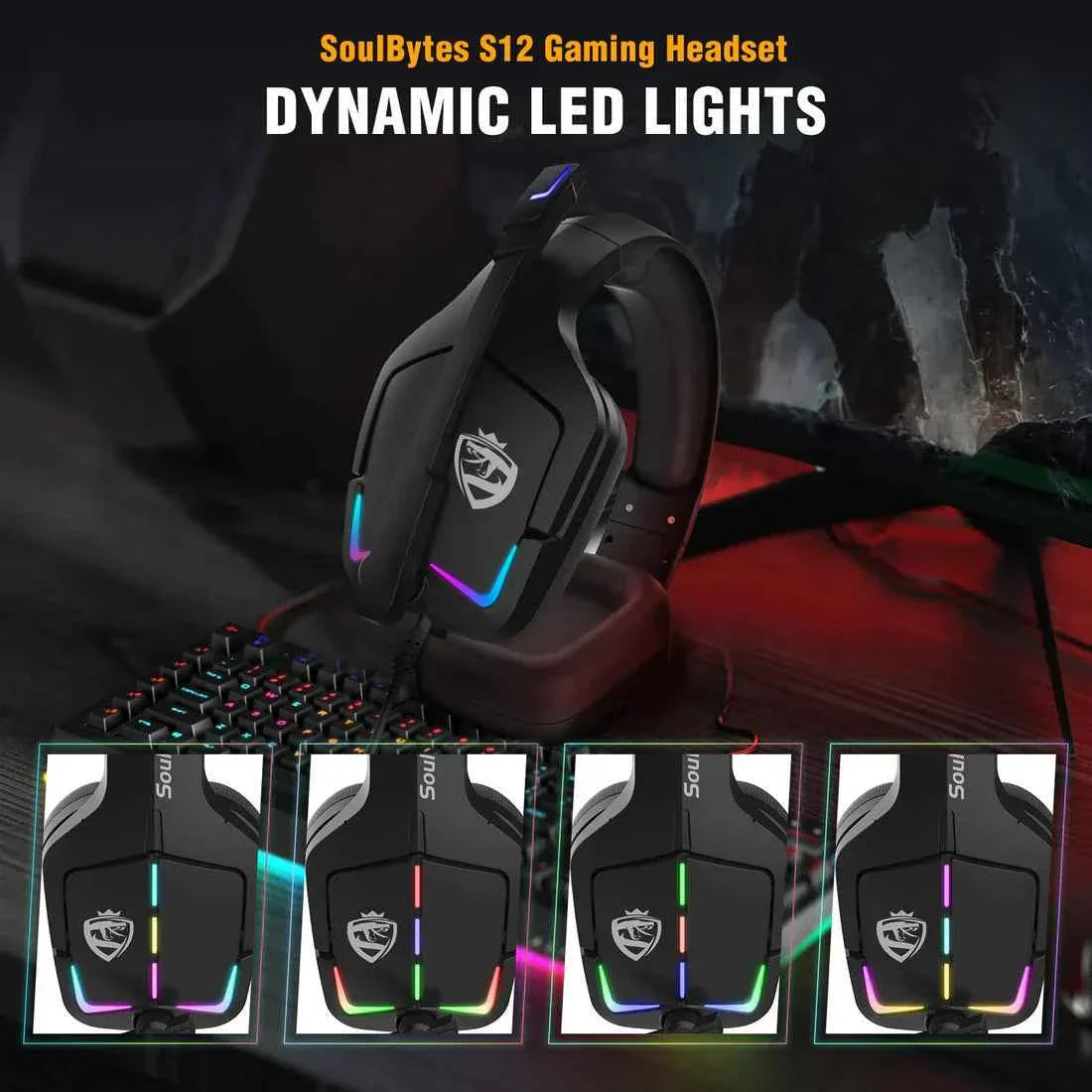 Gaming Headset RGB Wired Computer Headset for PS4