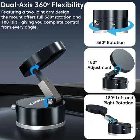 Magnetic Phone Stand with Suction Cup Base for Secure and Convenient Use