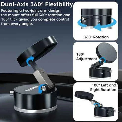 Magnetic Phone Stand with Suction Cup Base for Secure and Convenient Use