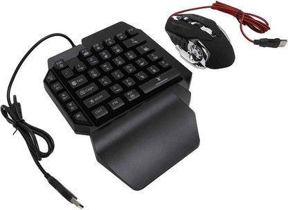 One Hand RGB Gaming Combo Keyboard and Mouse for Ultimate Gaming Experience